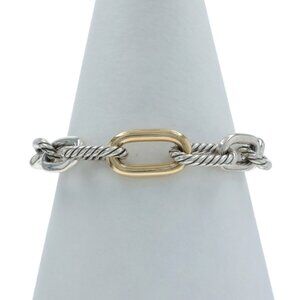 David Yurman 11mm Madison Chain Link Bracelet 7 3/4" Sterling 925 YellowGold 18k